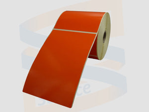 Zebra Etiketten - Direct Thermisch Gecoat - 102x152mm - Oranje - rol à 475 stuks - Permanent