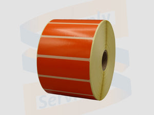 Zebra Etiketten - Direct Thermisch Gecoat - 76x25mm - Oranje - rol à 2.580 stuks - Permanent