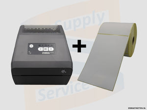 COMBIDEAL: ZD421D + Verzendetiketten - Direct Thermisch Gecoat - 102x152mm - Permanent